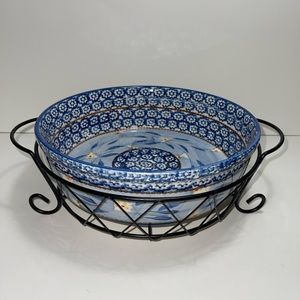Temptations Old World Blue Casserole Dish